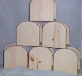 Wholesale Lot Of 6 Unfinished Napkin Holders Solid Wood Made In USA 