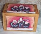 Recipe Box Fat Chef Bamboo Bistro Waiter Kitchen Decor Bike yello org Chefs