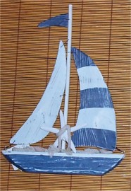 Nautical Sail Boat Shells Home Decor Harbor Sea Shore 