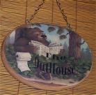 Bear Wall Plaque Sign Outhouse Door Wood Lodge Cabin