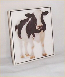 Cow Ceramic Trivet Country Farm Home Decor handcrafted     