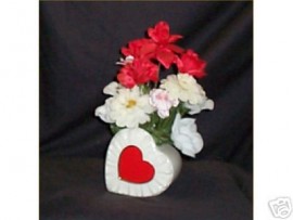 Valentine Mothers Day Flowers Floral Gift Heart Silk     